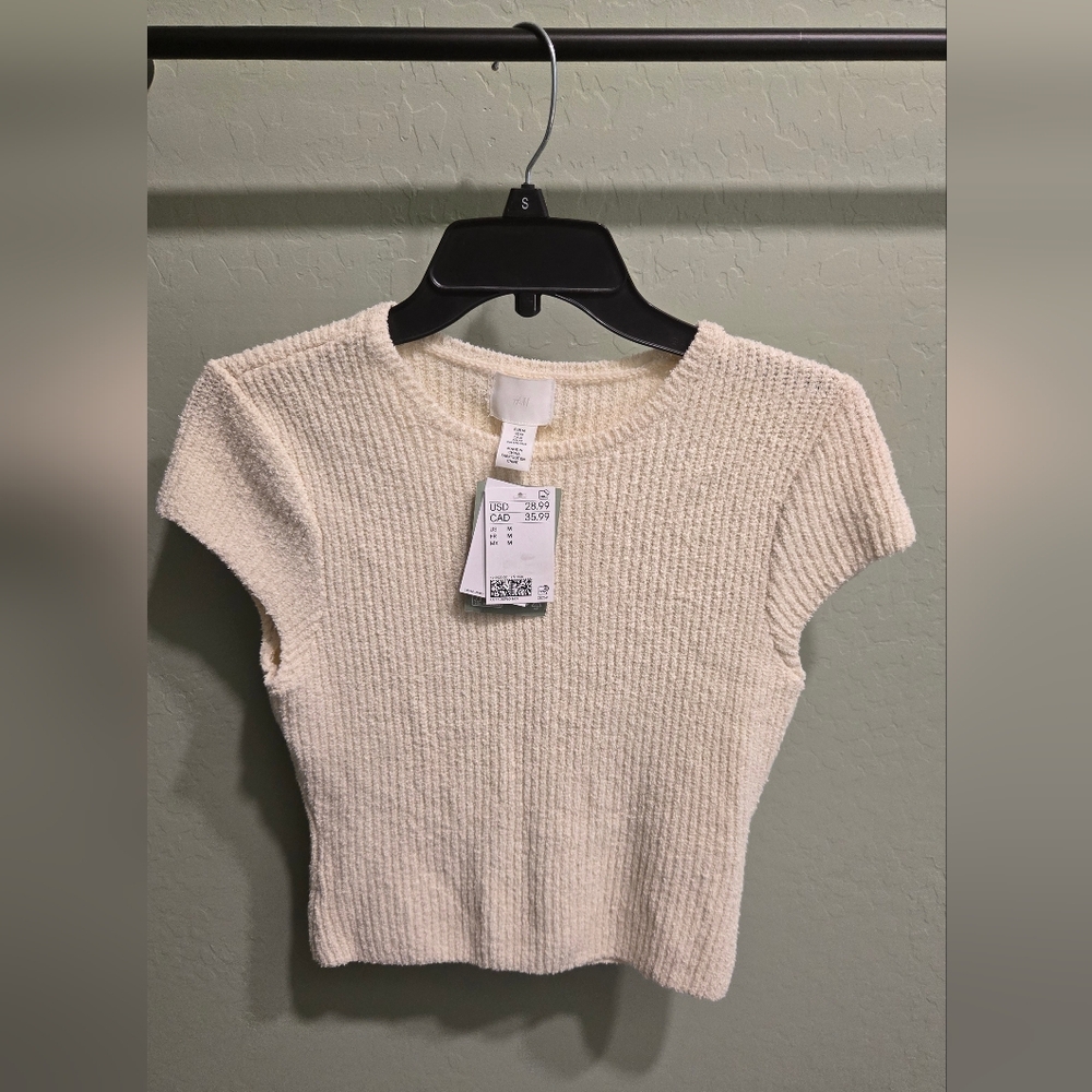 H&M Cap-sleeved Rib-knit Top SOLD OUT - Picture 3 of 8